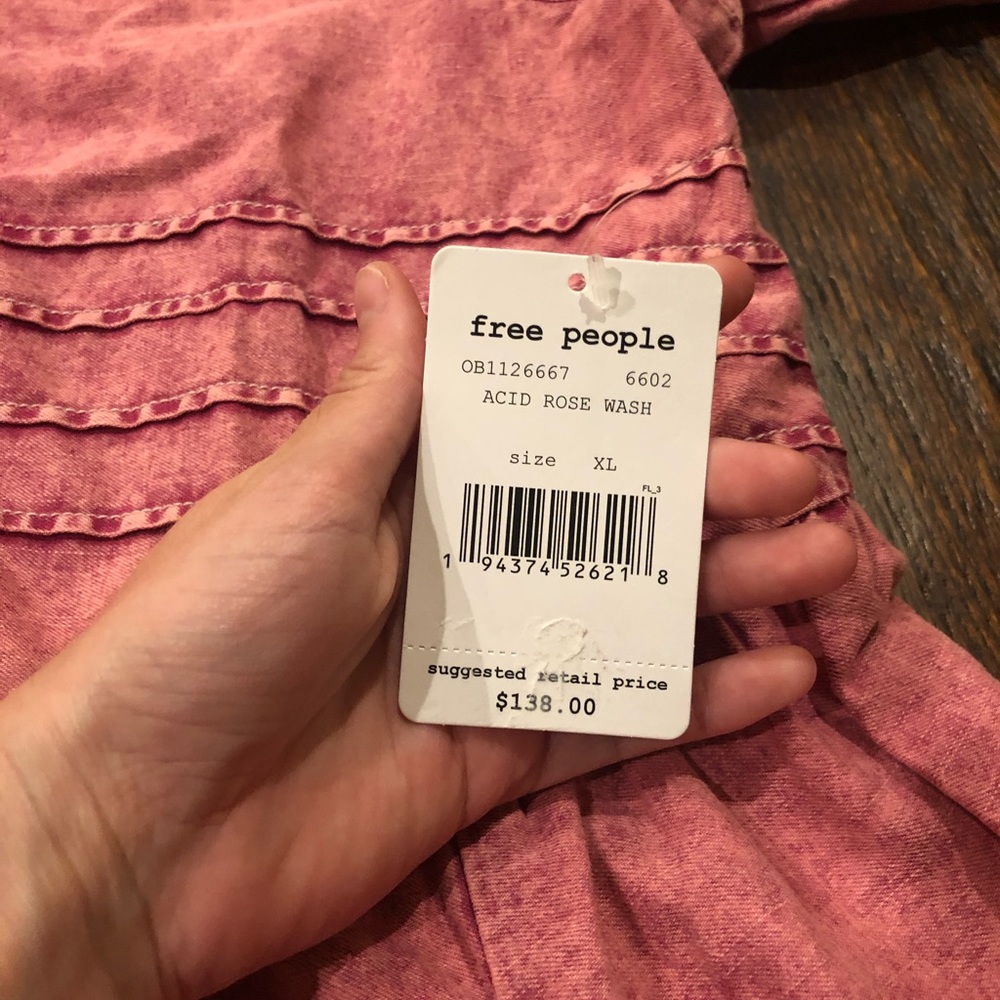 FREE PEOPLE Sweet Surrender Denim Minidress XL - Picture 10 of 12